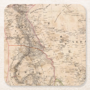 Dessous-de-verre Carré En Papier L'Egypte, Soudan, Afrique 2
