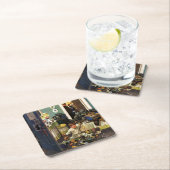 Dessous-de-verre Carré En Papier L'enfant en bas âge vide des bourses (En situation)