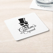 Dessous-de-verre Carré En Papier L'équipe de Groom (Incliné)
