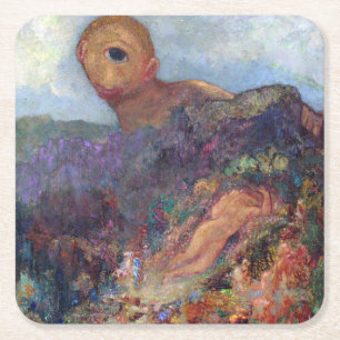 Dessous-de-verre Carré En Papier Les Cyclops, Redon, 1898-1900