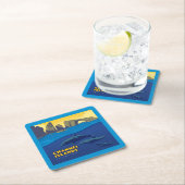 Dessous-de-verre Carré En Papier Les dauphins du parc national des îles Channel (En situation)