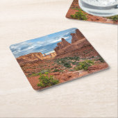 Dessous-de-verre Carré En Papier Les déserts | Parc national des Arches, Utah (Incliné)