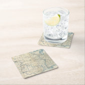 Dessous-de-verre Carré En Papier Les Etats-Unis en décembre 1860 (En situation)