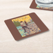 Dessous-de-verre Carré En Papier Les femmes pilotent la pêche - Sitka, Alaska (Incliné)