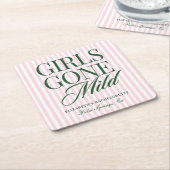 Dessous-de-verre Carré En Papier Les filles sont parties au Spa de pyjama léger wee (Incliné)