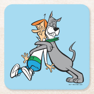 Dessous-de-verre Carré En Papier Les Jetsons George & Astro Hug