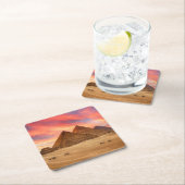 Dessous-de-verre Carré En Papier Les monuments | Les grandes pyramides (En situation)