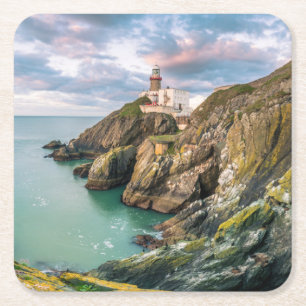 Dessous-de-verre Carré En Papier Les phares   Baily Lighthouse Dublin, Irlande