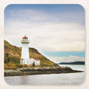 Dessous-de-verre Carré En Papier Les phares Phare de l'île Georges