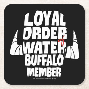 Dessous-de-verre Carré En Papier Les Pierrafeu  Membre Loyal Order Water Buffalo