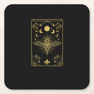 Dessous-de-verre Carré En Papier l'esthétique Cottagecore Champignon Moth Goblincor