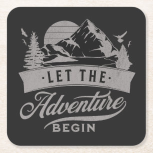 Dessous-de-verre Carré En Papier Let the adventure begin