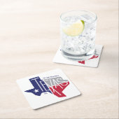 Dessous-de-verre Carré En Papier L'état solitaire d'étoile (En situation)