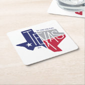 Dessous-de-verre Carré En Papier L'état solitaire d'étoile (Incliné)