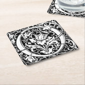 Dessous-de-verre Carré En Papier Lettre O Monogramme Médiéval Art Nouveau (Incliné)