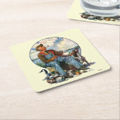 Dessous-de-verre Carré En Papier Leurres (Incliné)