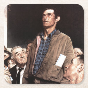 Dessous-de-verre Carré En Papier Liberté de parole