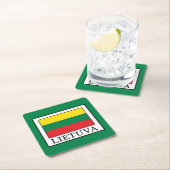 Dessous-de-verre Carré En Papier Lietuva (En situation)