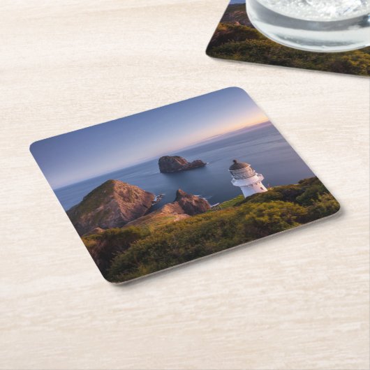 Dessous-de-verre Carré En Papier Lighthouses | Cape Brett New Zealand (Incliné)