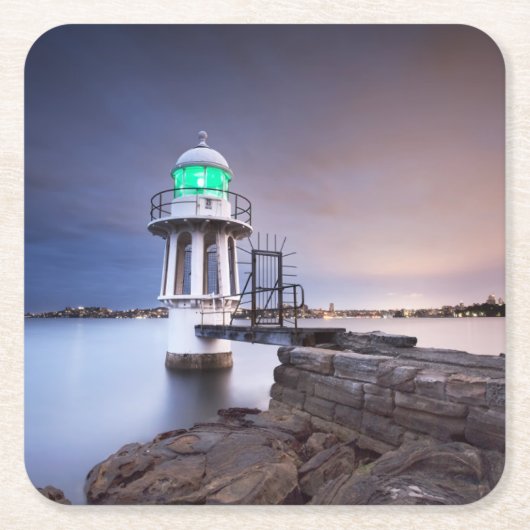 Dessous-de-verre Carré En Papier Lighthouses | Cremorne Point Lighthouse Australia (Devant)