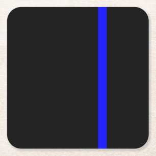Dessous-de-verre Carré En Papier Ligne bleue claire symbolique verticale