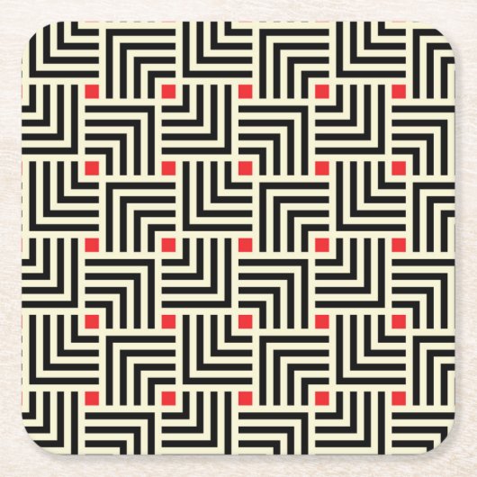 Dessous-de-verre Carré En Papier Lignes géométriques motif (Devant)