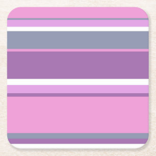 Dessous-de-verre Carré En Papier Lilac rayures
