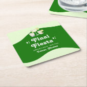 Dessous-de-verre Carré En Papier Lime Green Citrus Final Fiesta Bachelorte (Incliné)