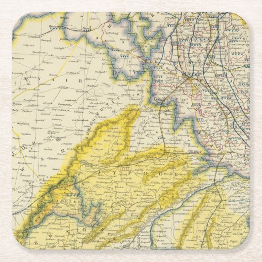 Dessous-de-verre Carré En Papier L'Inde 4 (Devant)