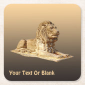 Dessous-de-verre Carré En Papier Lion de pierre (Devant)