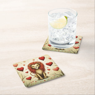 Dessous-de-verre Carré En Papier Lion Love 2