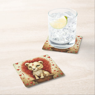 Dessous-de-verre Carré En Papier Lion Love 3
