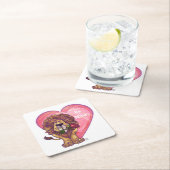 Dessous-de-verre Carré En Papier Lion Saint Valentin (En situation)