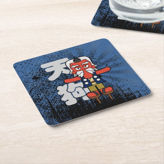 Dessous-de-verre Carré En Papier Little Daitengu Yokai Grunge (Incliné)