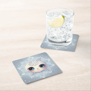 Dessous-de-verre Carré En Papier Little Snowflake 1