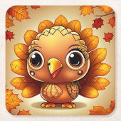 Dessous-de-verre Carré En Papier Little Turkey 3 (Devant)