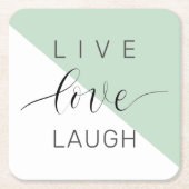 Dessous-de-verre Carré En Papier Live Love Lauder Motivation Positive Citation (Devant)