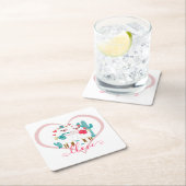 Dessous-de-verre Carré En Papier Llama Llove (En situation)