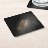 Dessous-de-verre Carré En Papier L'objet interstellaire Wayward Oumuamua. (Incliné)