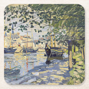 Dessous-de-verre Carré En Papier L'œuvre de Monet, la Seine à Rouen,