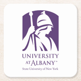 Dessous-de-verre Carré En Papier Logo de l'Université d'Albany