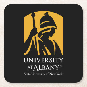 Dessous-de-verre Carré En Papier Logo de l'Université d'Albany