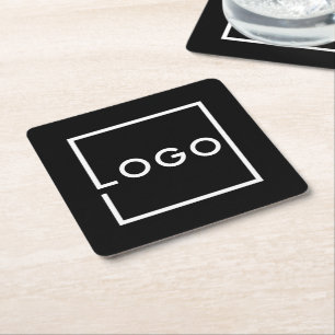 Dessous-de-verre Carré En Papier Logo d'entreprise personnalisé