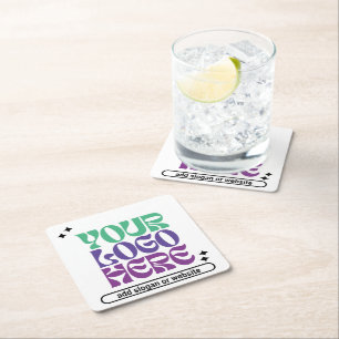 Dessous-de-verre Carré En Papier Logo d'entreprise Y2k Rétro-vague Étoiles Mignonne