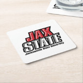 Dessous-de-verre Carré En Papier Logo d'état de Jacksonville State University JAX S (Incliné)