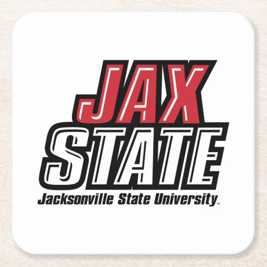 Dessous-de-verre Carré En Papier Logo d'état de Jacksonville State University JAX S (Devant)