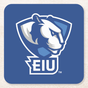 Dessous-de-verre Carré En Papier Logo Eastern Illinois University Panthers