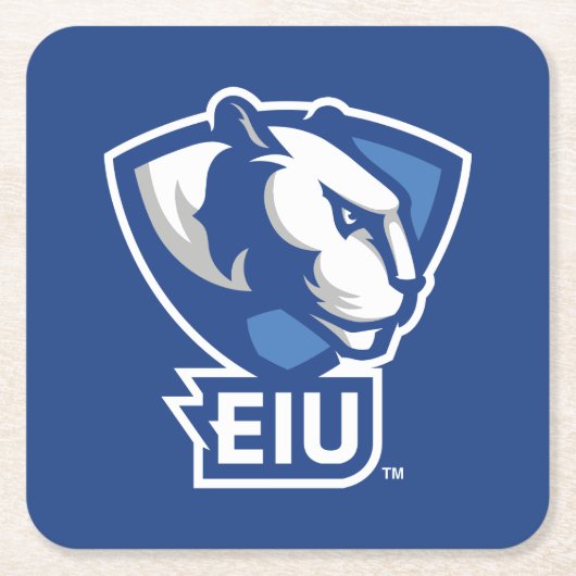 Dessous-de-verre Carré En Papier Logo Eastern Illinois University Panthers (Devant)