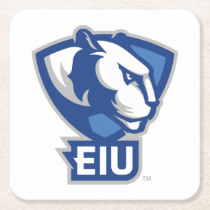 Dessous-de-verre Carré En Papier Logo Eastern Illinois University Panthers