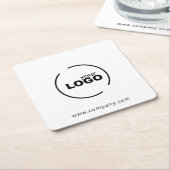Dessous-de-verre Carré En Papier Logo professionnel moderne (Incliné)